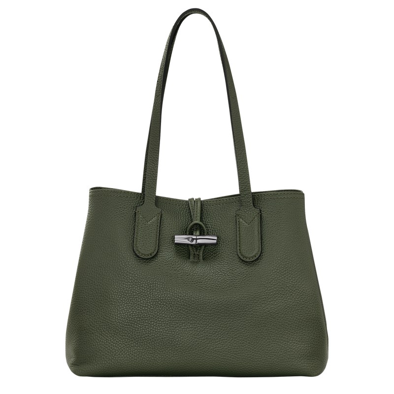 Longchamp Le Roseau Essential M Tote Bag Khaki | 0729BRAYC