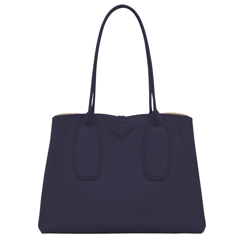 Longchamp Le Roseau L Tote Bag Bilberry | 0541UQNOD