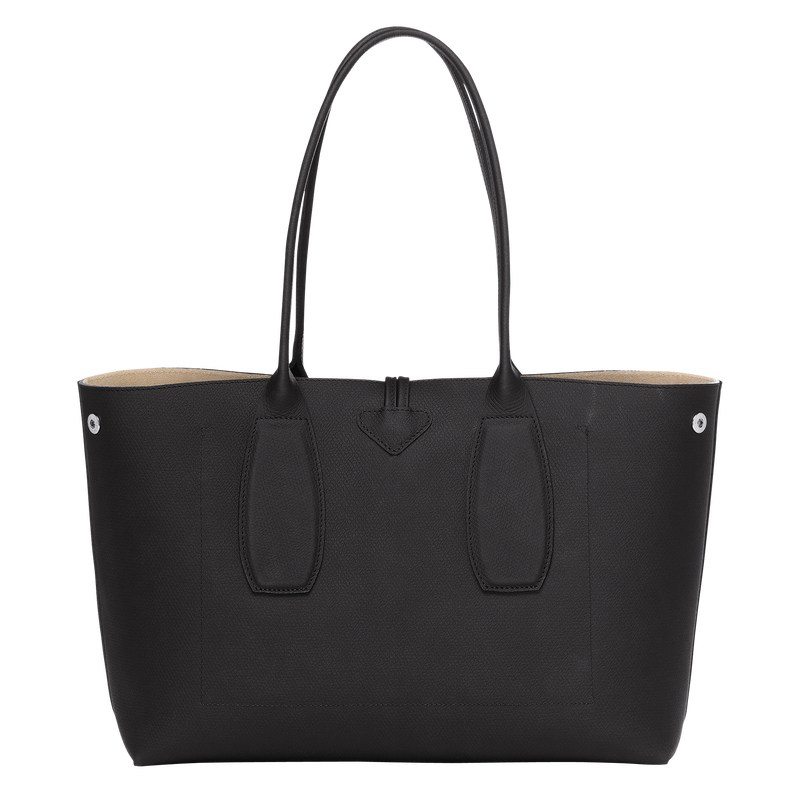 Longchamp Le Roseau L Tote Bag Schwarz | 2491ACEUK