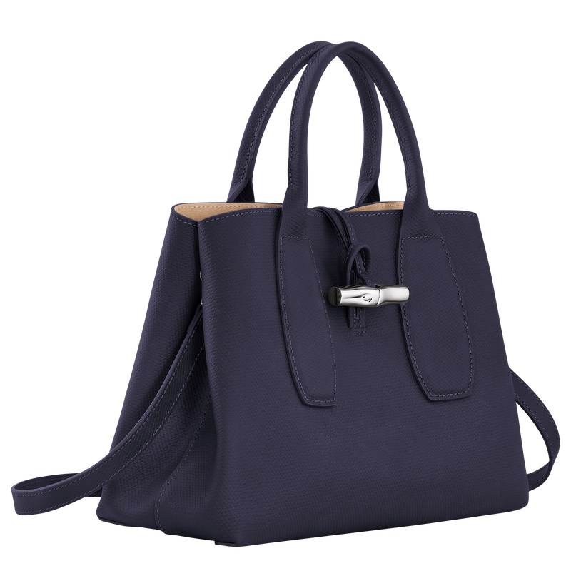 Longchamp Le Roseau M Handbag Bilberry | 2580QRZYU