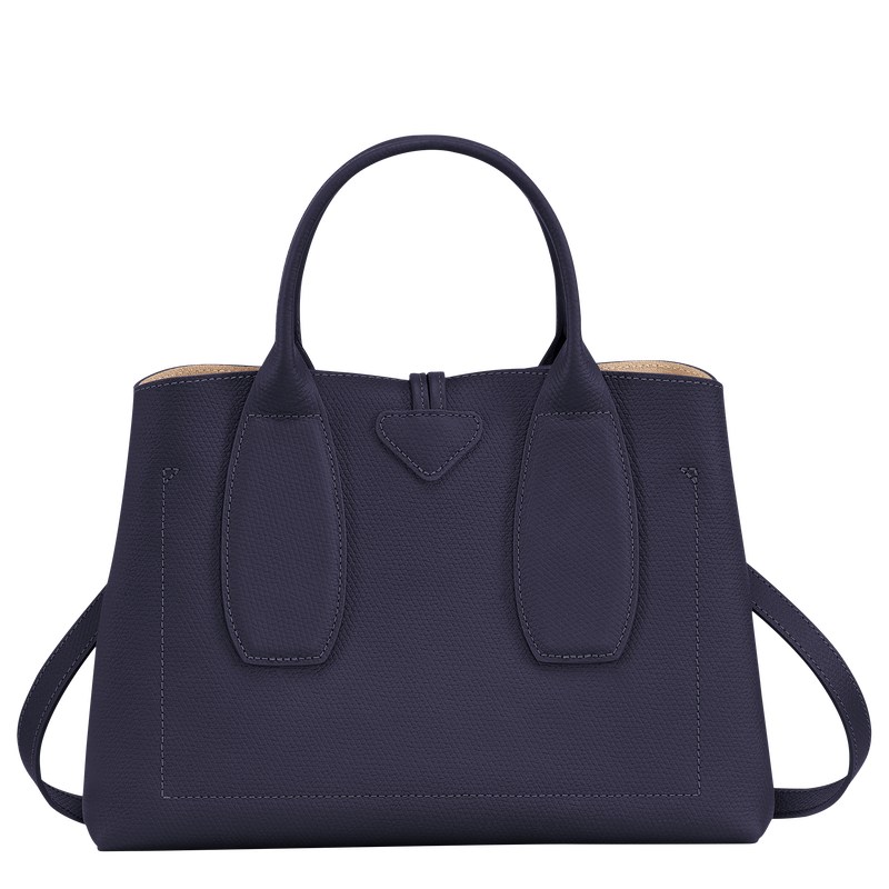 Longchamp Le Roseau M Handbag Bilberry | 2580QRZYU