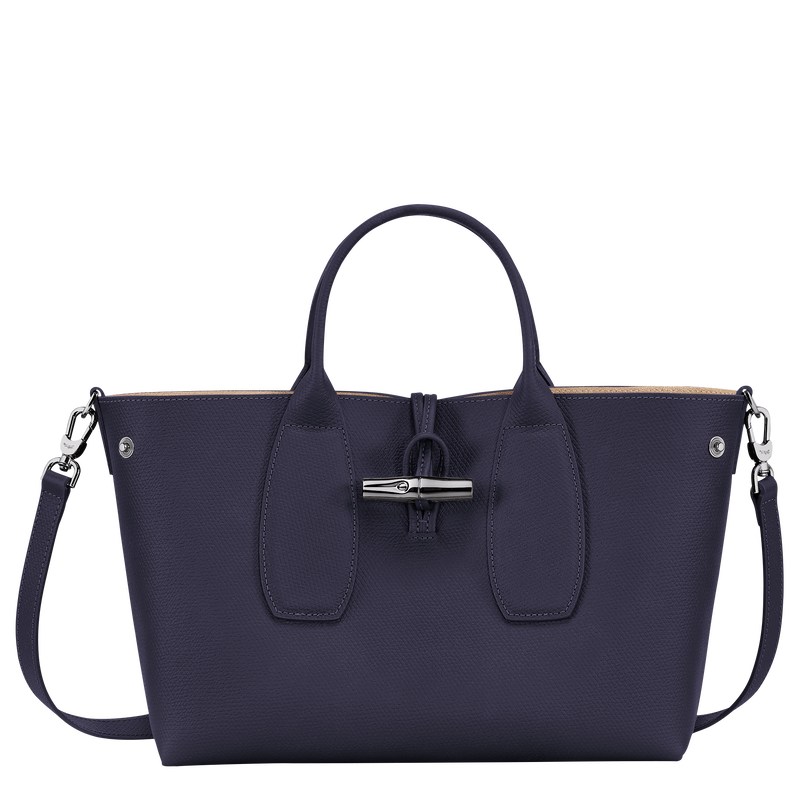 Longchamp Le Roseau M Handbag Bilberry | 2580QRZYU