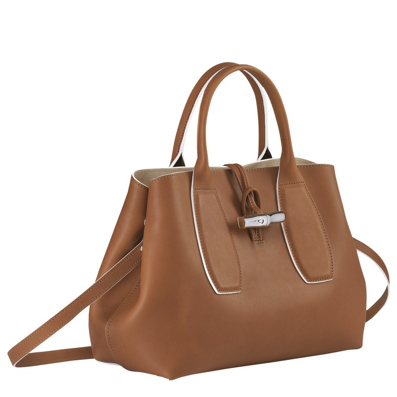 Longchamp Le Roseau M Handbag Cognac | 2580IPTOR