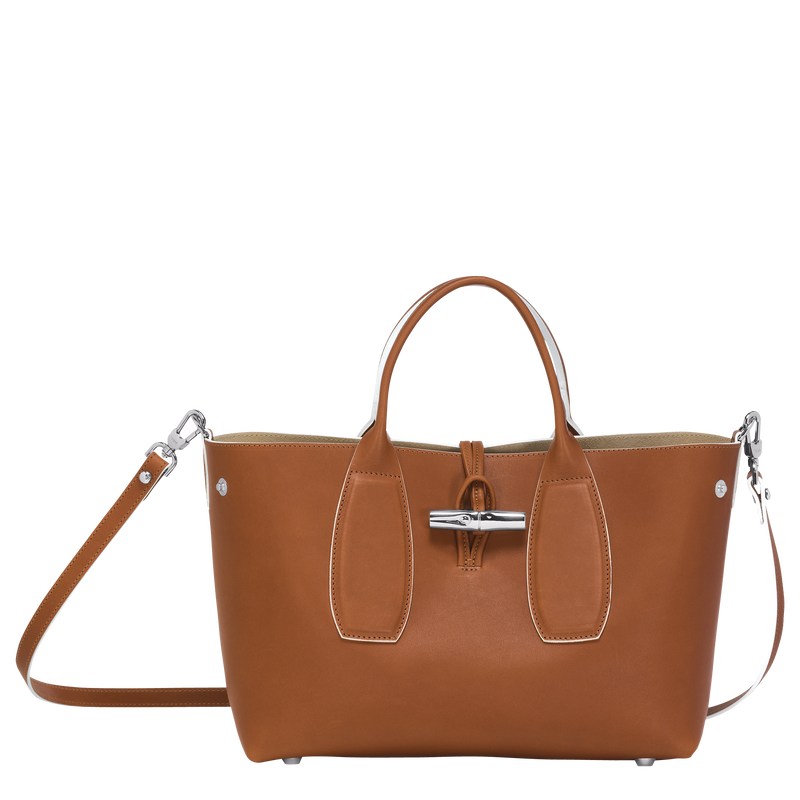 Longchamp Le Roseau M Handbag Cognac | 2580IPTOR