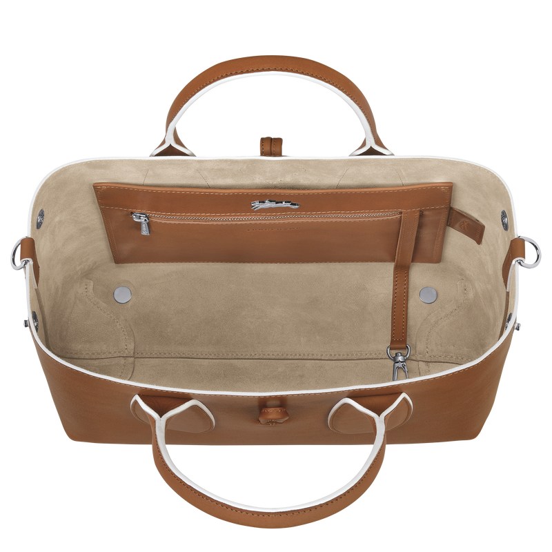 Longchamp Le Roseau M Handbag Cognac | 2580IPTOR