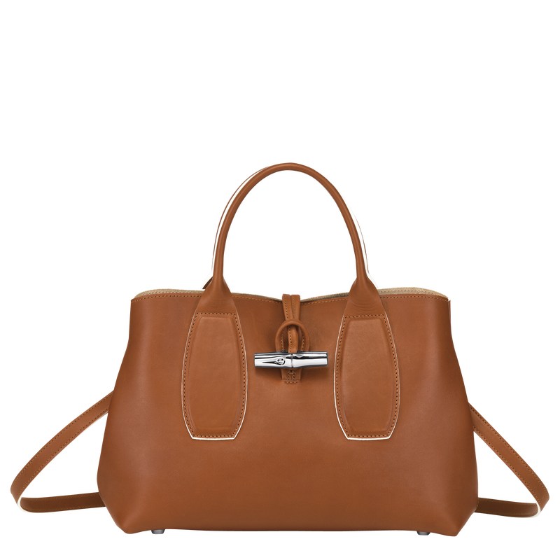 Longchamp Le Roseau M Handbag Cognac | 2580IPTOR