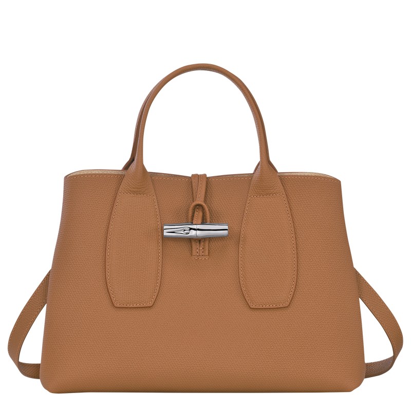 Longchamp Le Roseau M Handbag Natural | 1539MIJHX