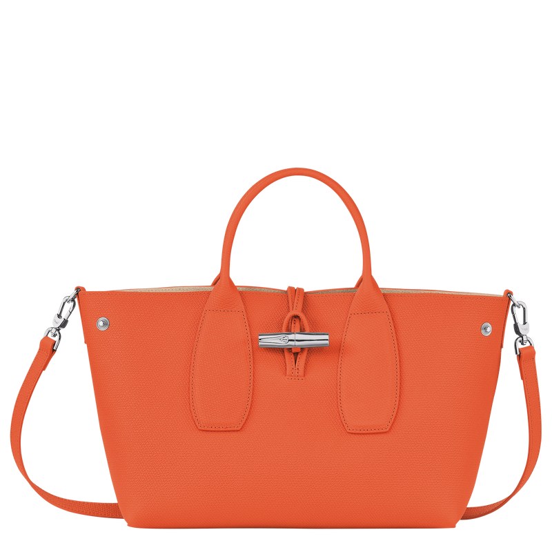 Longchamp Le Roseau M Handbag Orange | 1423UNQIY