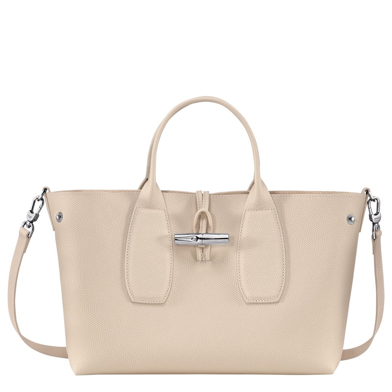 Longchamp Le Roseau M Handbag Paper | 0478DLUZJ