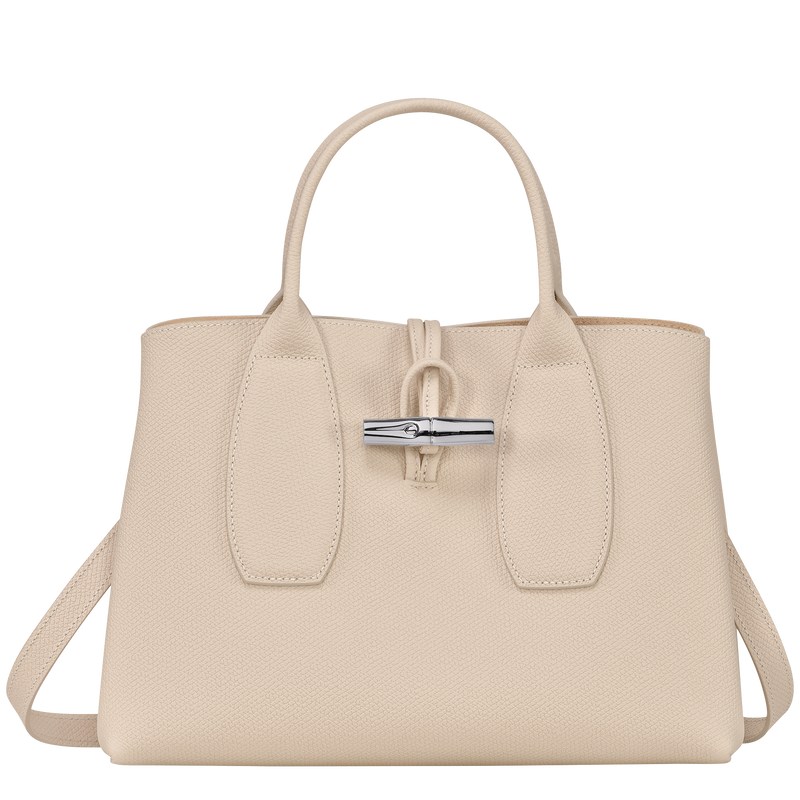 Longchamp Le Roseau M Handbag Paper | 0478DLUZJ