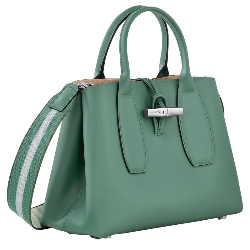 Longchamp Le Roseau M Handbag Sage | 7354HTFXP