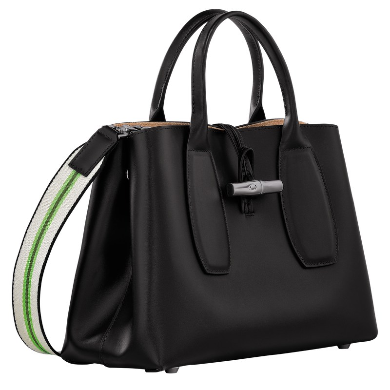 Longchamp Le Roseau M Handbag Schwarz | 2561JLEFW