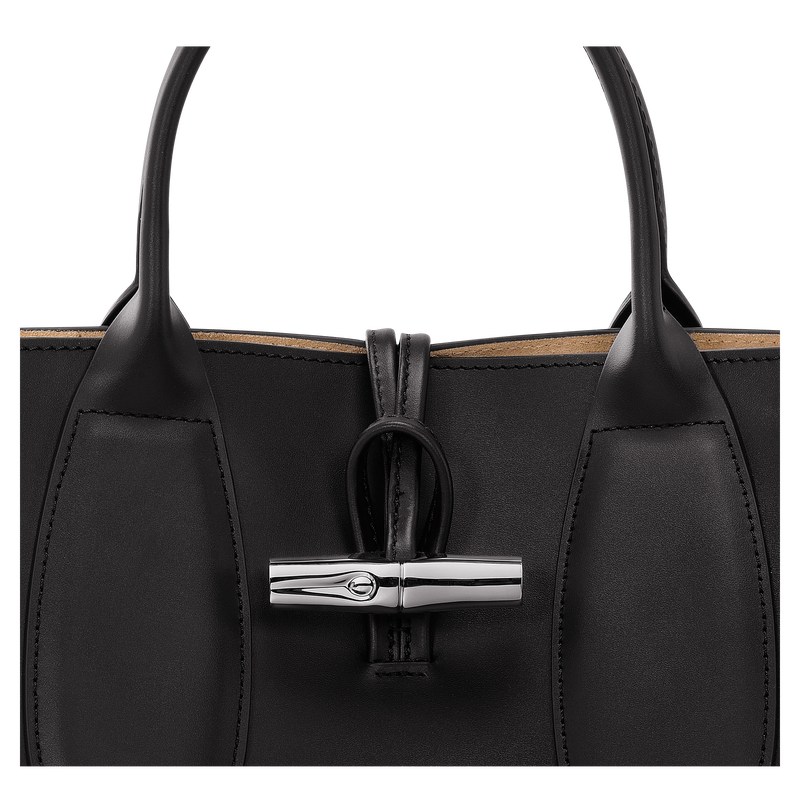 Longchamp Le Roseau M Handbag Schwarz | 2561JLEFW