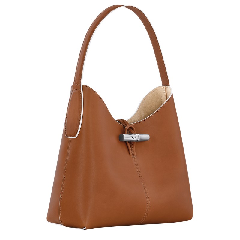 Longchamp Le Roseau M Hobo Bag Cognac | 2043XIJME