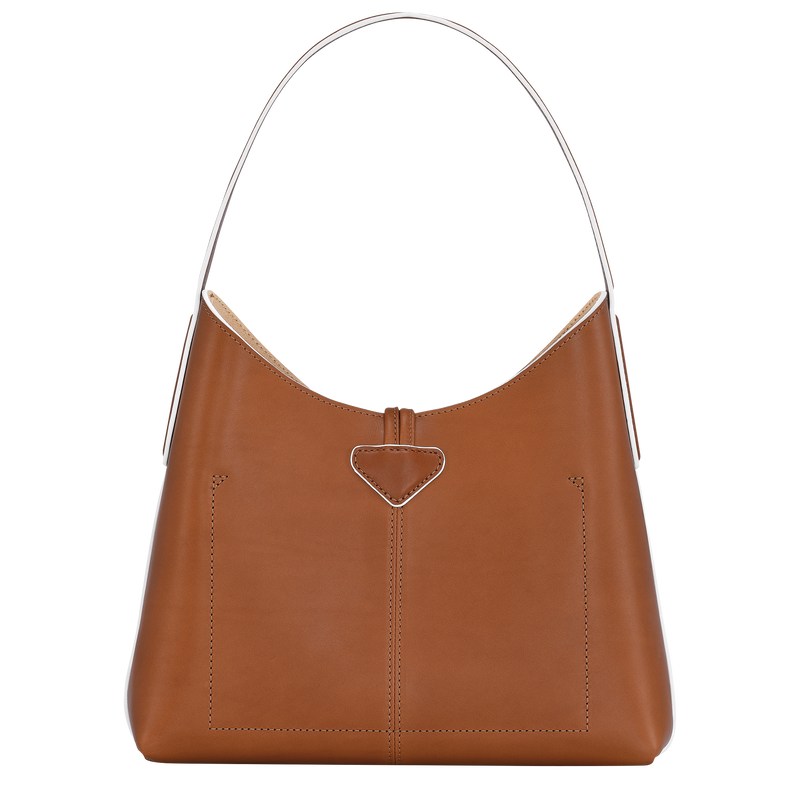 Longchamp Le Roseau M Hobo Bag Cognac | 2043XIJME