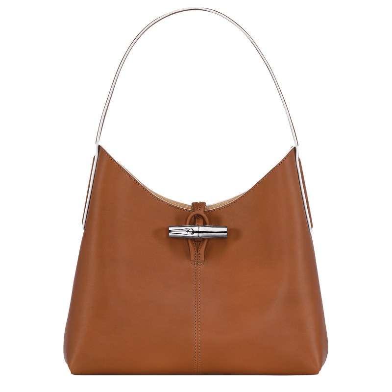 Longchamp Le Roseau M Hobo Bag Cognac | 2043XIJME