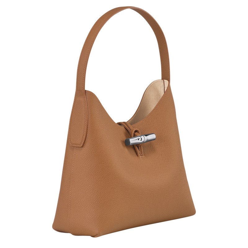 Longchamp Le Roseau M Hobo Bag Natural | 4895MKGNC