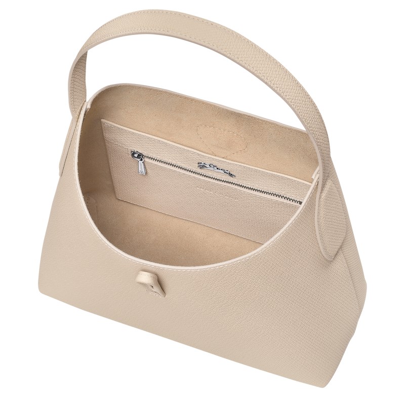 Longchamp Le Roseau M Hobo Bag Paper | 4023TSOPG