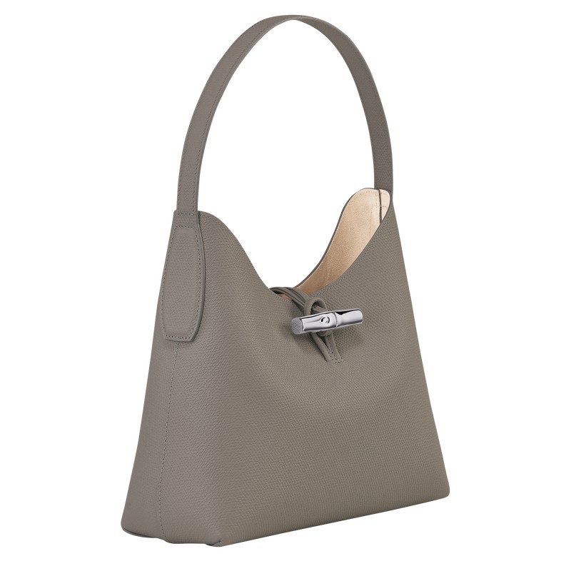 Longchamp Le Roseau M Hobo Bag Turtledove | 4158DXFRC