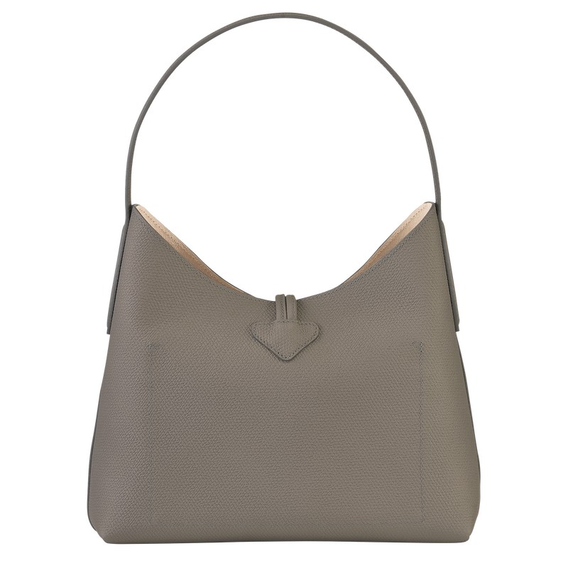 Longchamp Le Roseau M Hobo Bag Turtledove | 4158DXFRC