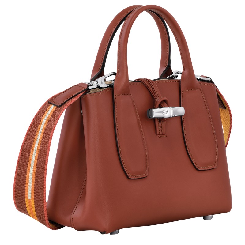 Longchamp Le Roseau S Handbag Mahogany | 6201MSJIH