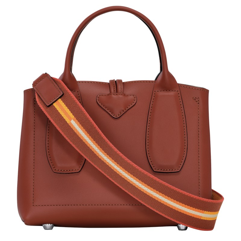 Longchamp Le Roseau S Handbag Mahogany | 6201MSJIH