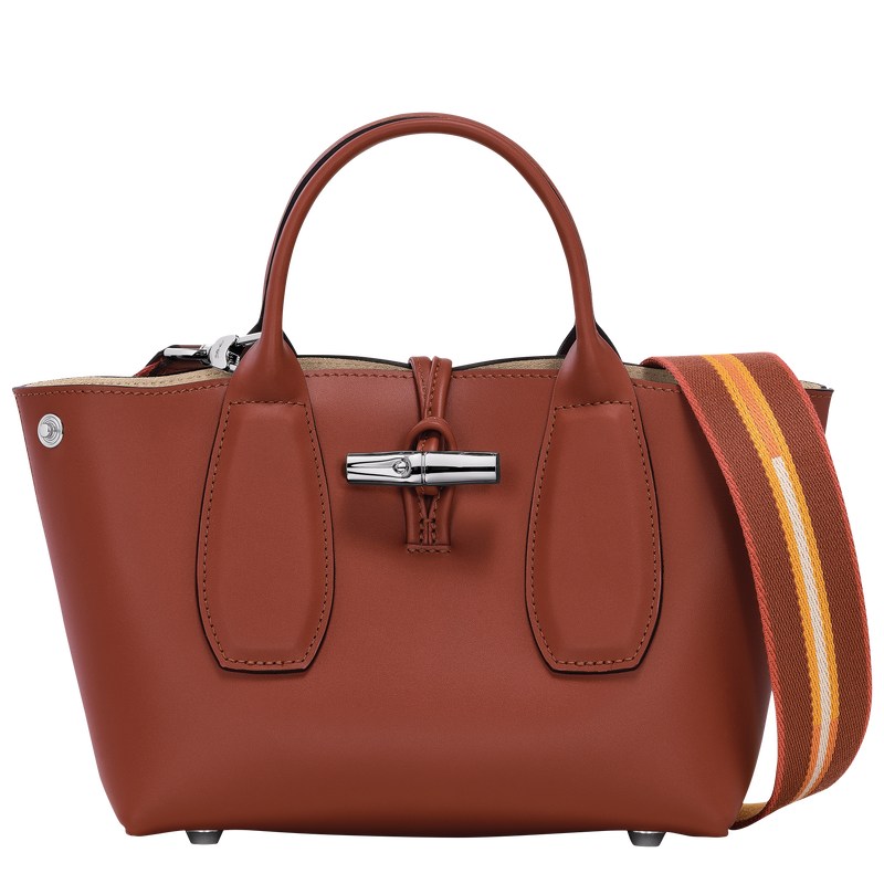 Longchamp Le Roseau S Handbag Mahogany | 6201MSJIH