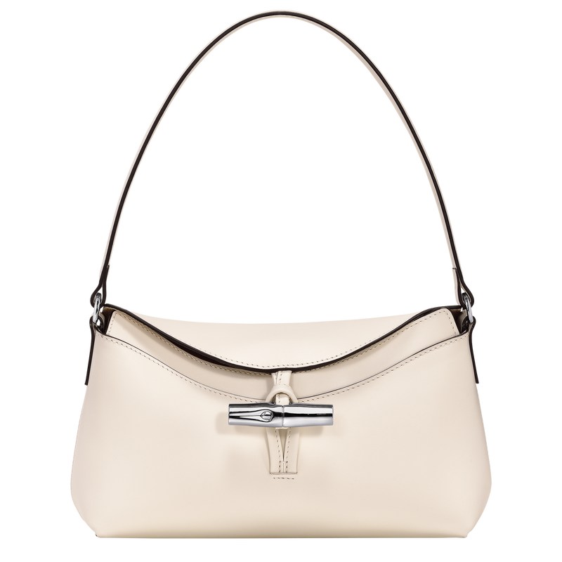 Longchamp Le Roseau S Hobo Bag Ecru | 6079RKDTA