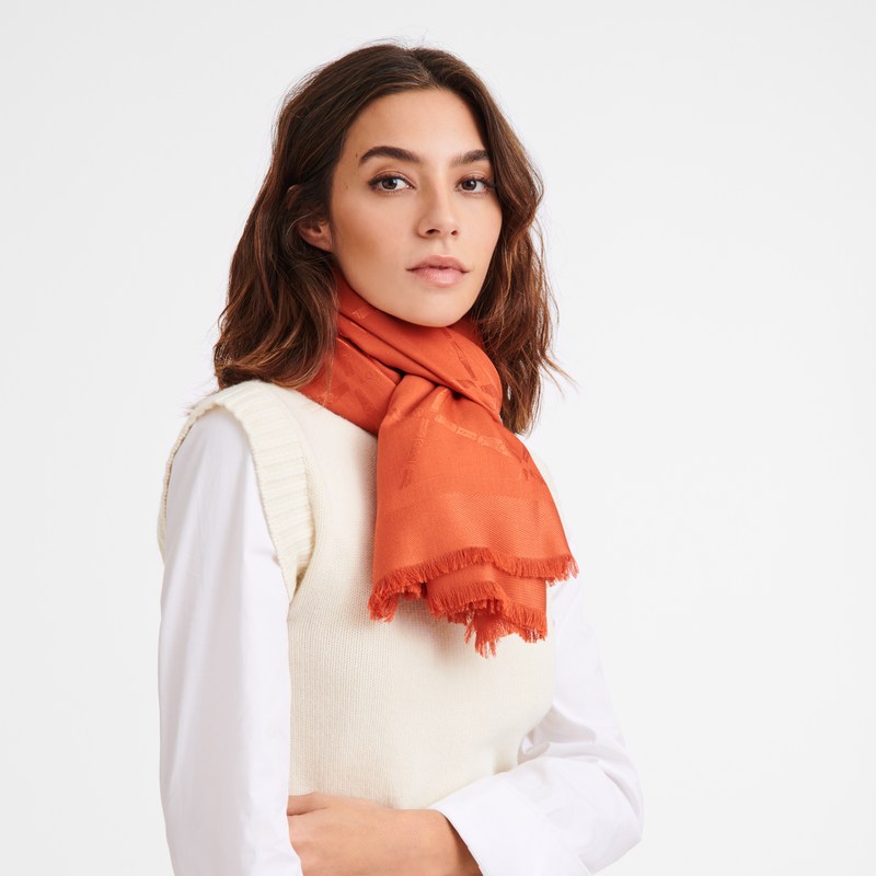 Longchamp Le Roseau Shawl Paprika | 0824XLEDM