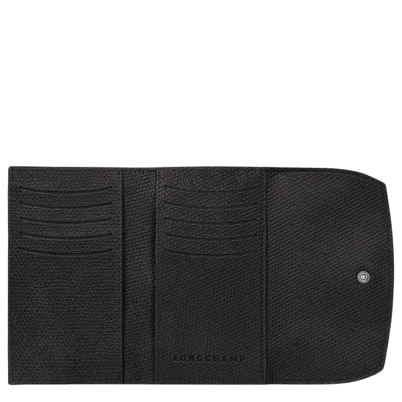 Longchamp Le Roseau Wallet Schwarz | 0358QFHKI