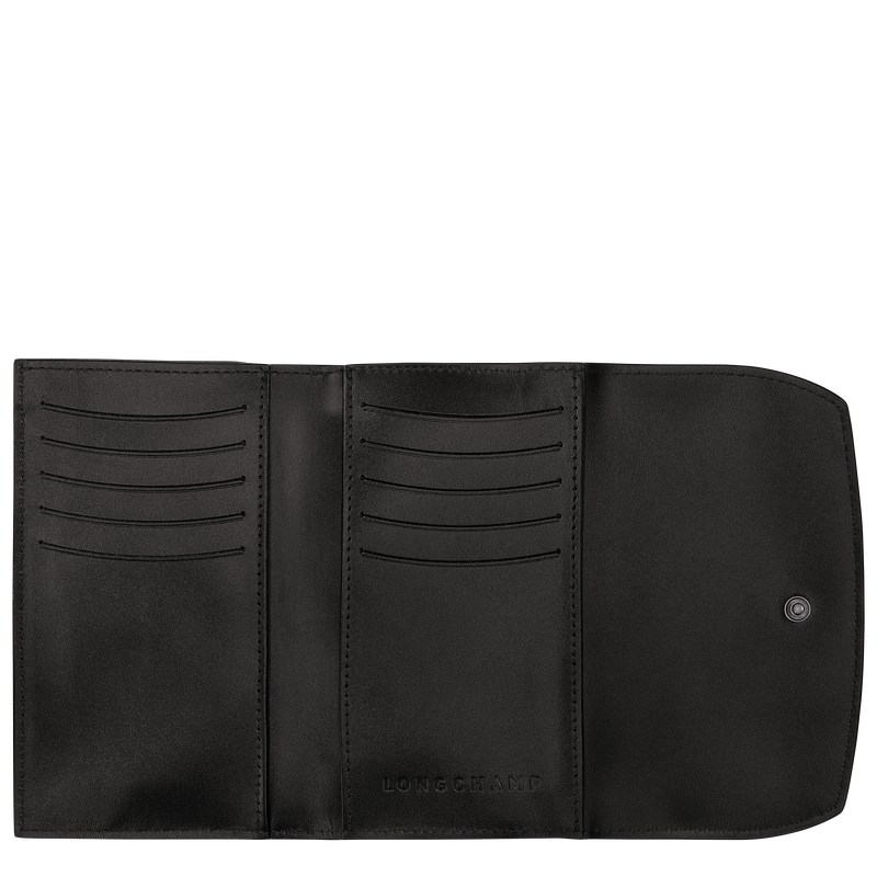 Longchamp Le Roseau Wallet Schwarz | 2845PXGBK