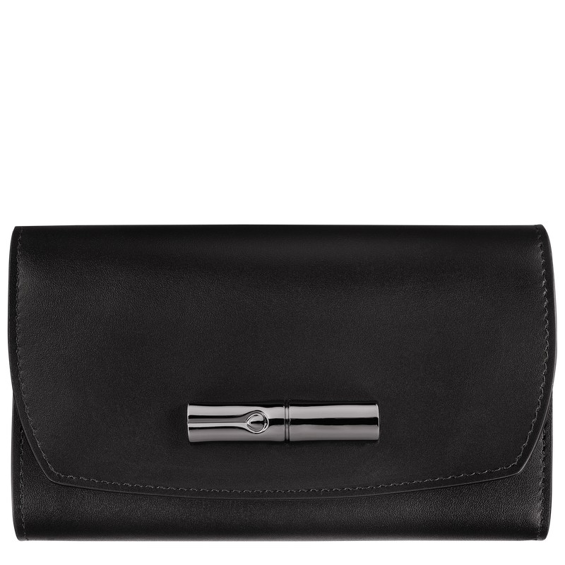 Longchamp Le Roseau Wallet Schwarz | 2845PXGBK