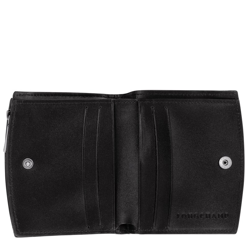 Longchamp Le Roseau Wallet Schwarz | 5612FZGYU