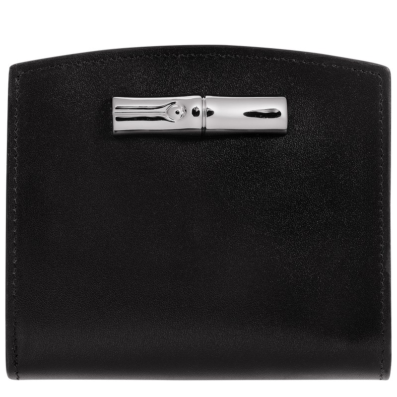 Longchamp Le Roseau Wallet Schwarz | 5612FZGYU