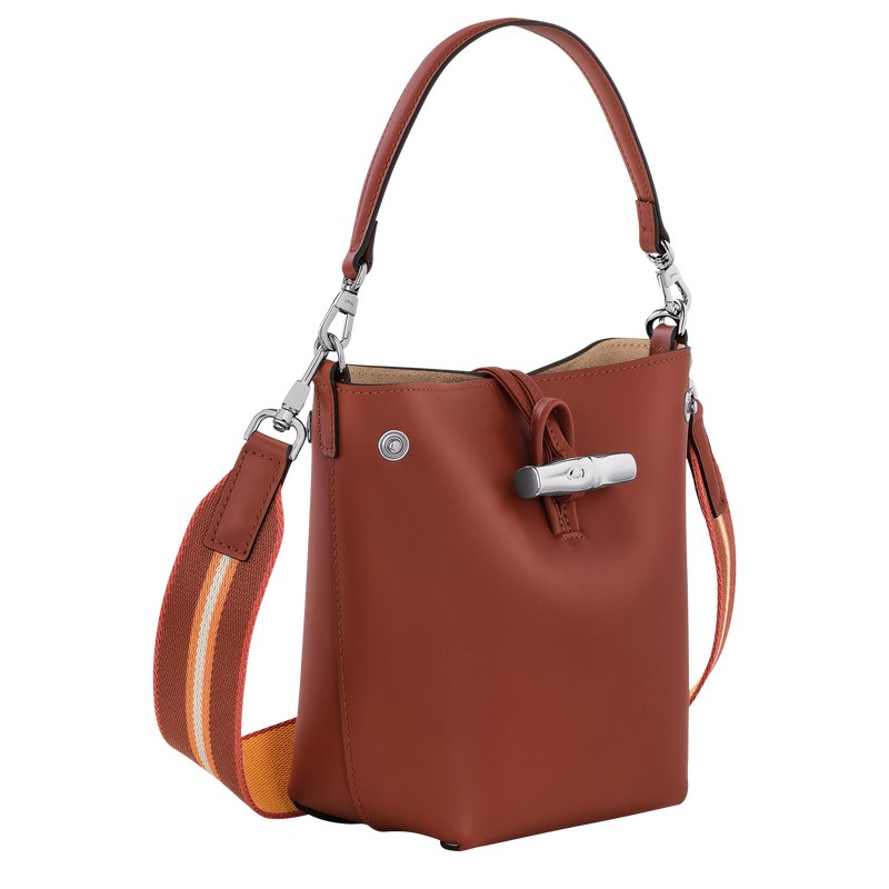 Longchamp Le Roseau Xs Bucket Bag Mahogany | 2943AJWZY