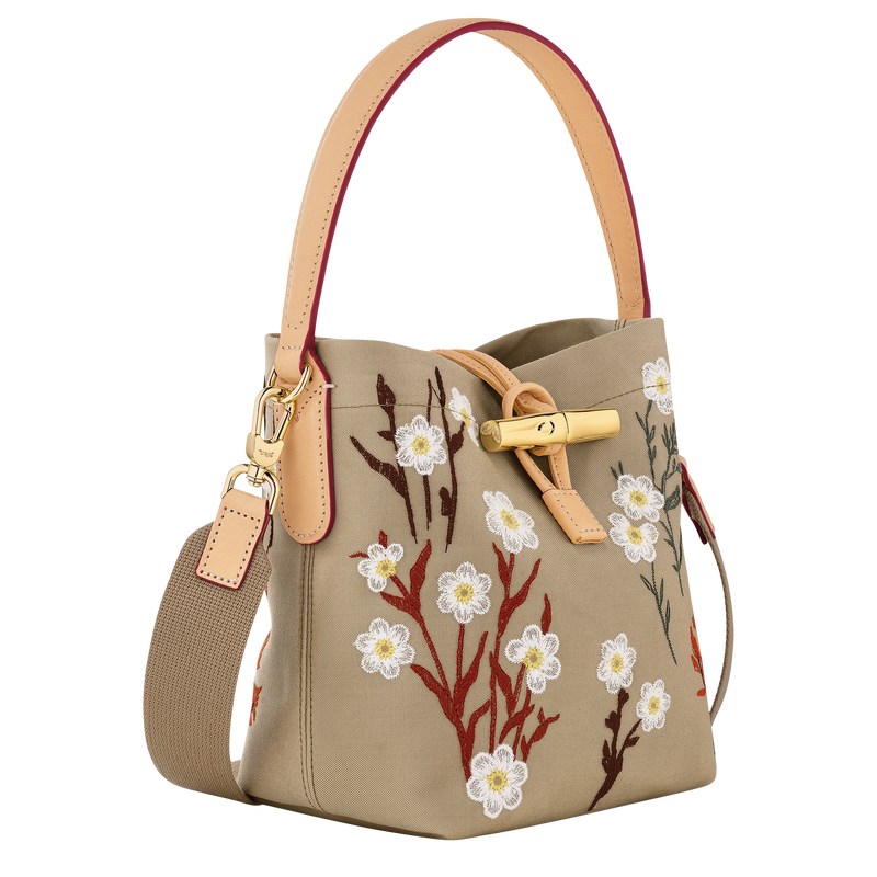 Longchamp Le Roseau Xs Bucket Bag Oat | 9308KHJLB