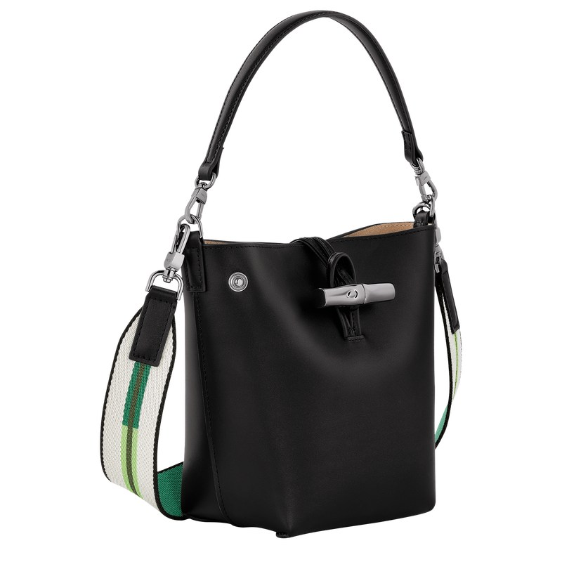 Longchamp Le Roseau Xs Bucket Bag Schwarz | 1348HBGYX