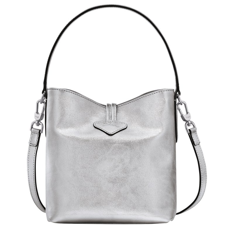 Longchamp Le Roseau Xs Bucket Bag Silber | 3620FUYQS