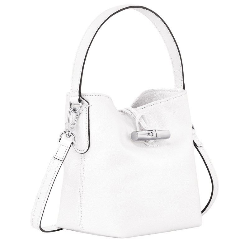 Longchamp Le Roseau Xs Bucket Bag Weiß | 8756RCXSI