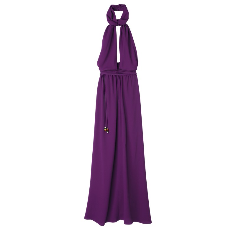 Longchamp Long Dress Violet | 1276MBAYS