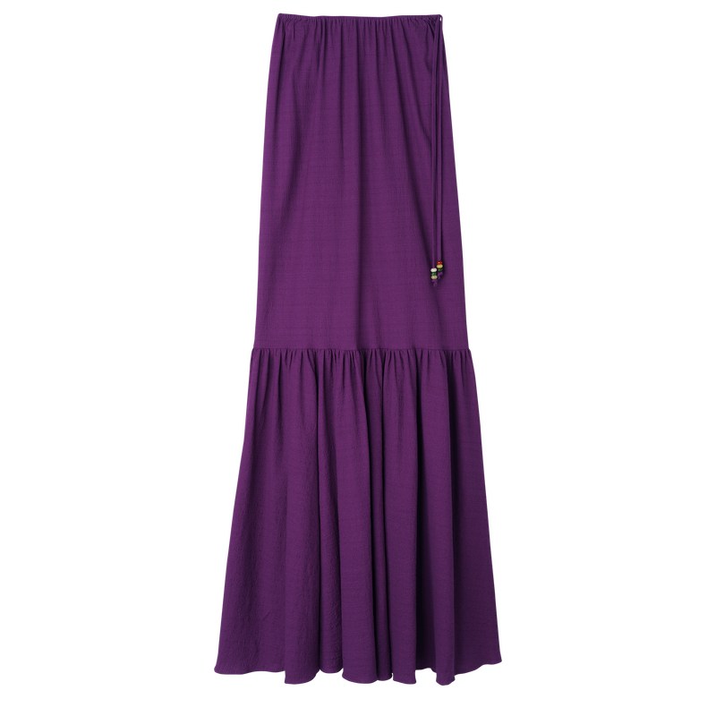 Longchamp Long Skirt Violet | 9750XHNLM