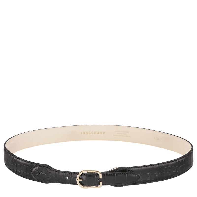 Longchamp Longchamp 1980 Ladies\' Belt Schwarz | 0749XKCBO