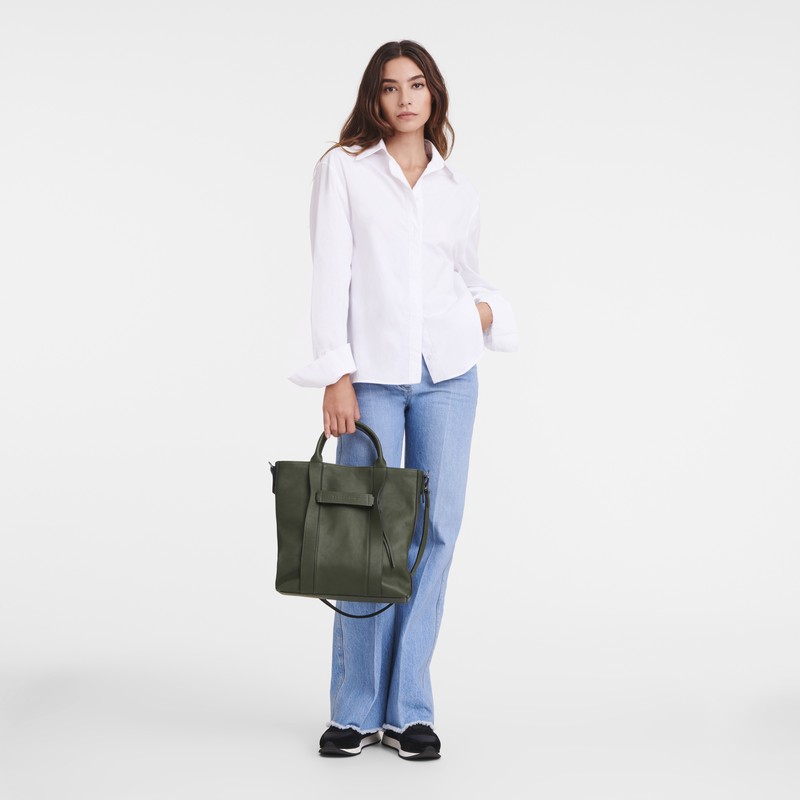 Longchamp Longchamp 3d L Tote Bag Khaki | 1357WQLCI