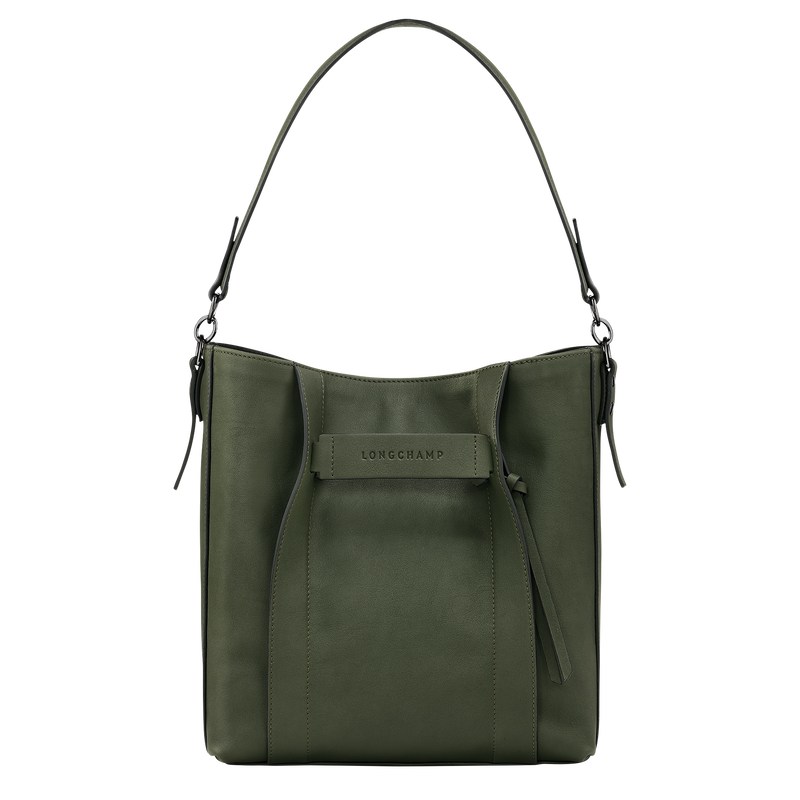 Longchamp Longchamp 3d M Hobo Bag Khaki | 4395MZRVL