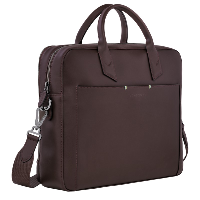 Longchamp Longchamp Sur Seine M Briefcase Mocha | 6879RXHDE