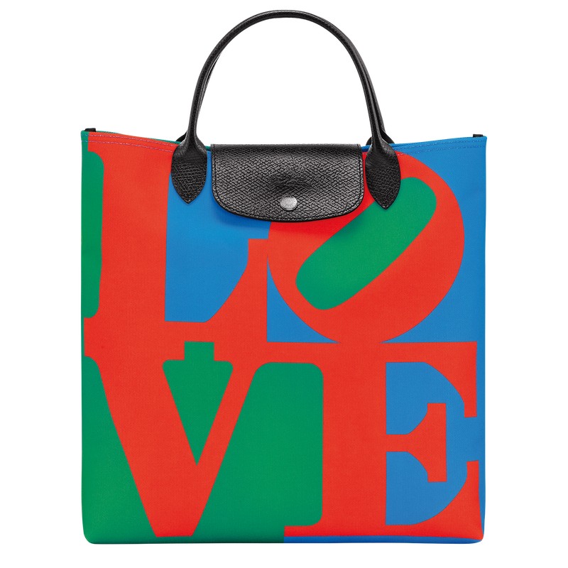 Longchamp Longchamp X Robert Indiana L Handbag Rot Navy | 2609LSRNV