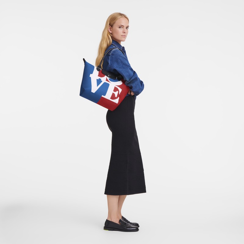 Longchamp Longchamp X Robert Indiana M Tote Bag Weiß | 6274XZCUS