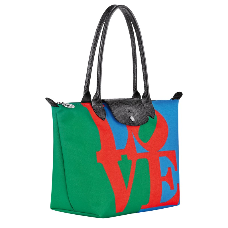 Longchamp Longchamp X Robert Indiana M Tote Bag Rot Navy | 9658FVMBE