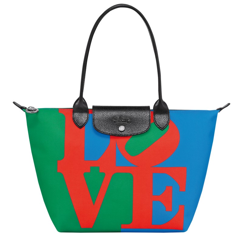 Longchamp Longchamp X Robert Indiana M Tote Bag Rot Navy | 9658FVMBE