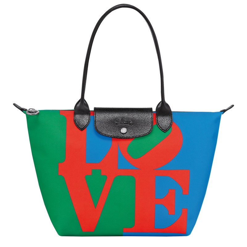 Longchamp Longchamp X Robert Indiana M Tote Bag Rot Navy | 6749OPAHN